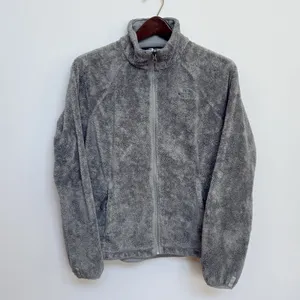 The North Face Osito Jacket Women Medium Olive Gray Fleece Zip Pockets‎ thumbnail 8