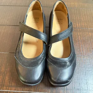 Ziera Jet Mary Jane Shoes Women 39 Black Leather Super Support Comfort Flats thumbnail 3