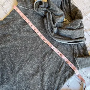 Free People Beach Turtleneck Sweatshirt Grey One Size Womens Loose Oversized thumbnail 8