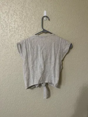Abercrombie Linen Blend Crop Tie Top thumbnail 2
