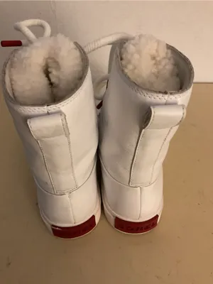 Sorel women White leather waterproof Joan of Artic next lite boots US 6.5 thumbnail 3