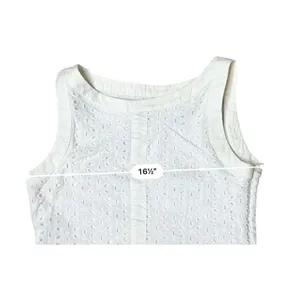 Francesca's Sleeveless Eyelet Lace White Lined Sheath‎ Dress SMALL Vanilla Girl thumbnail 4