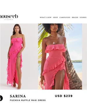 House Of CB Pink Dress thumbnail 4