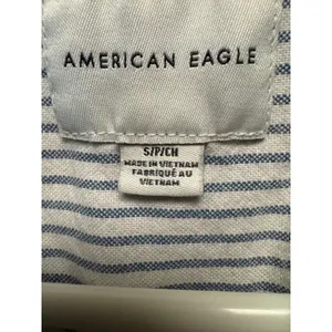 American Eagle Women's Top Button Up Shirt Small Boyfriend Fit Preppy Academia thumbnail 6