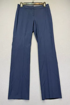 Lafayette 148 New York Barrow Blue Wool Straight Leg Trousers Womens Petite‎ 2 thumbnail 1
