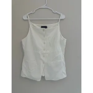 Anthropologie Sunday in Brooklyn Ponte Apron Vest Top White Large thumbnail 2