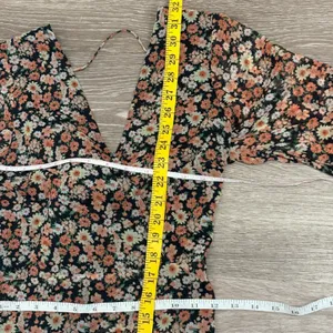 Bardot Cut Out Frill Dress Floral‎ Long Sleeve Back Tie Mini XS Cottage Prairie thumbnail 11