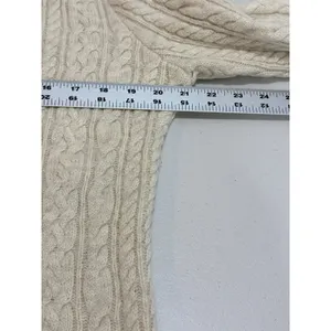 Fisherman Cable Knit Wool Cashmere Long Cardigan Cream Duluth Trading Co L thumbnail 7