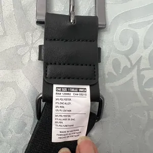 Nike Black Adjustable belt with White Nike logo thumbnail 6