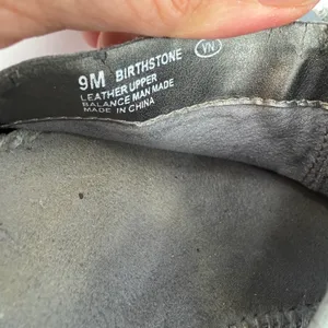 Aerosoles Birthstone Blue-Gray Leather Suede Wedge Slide Sandals Women Size 9 M thumbnail 9