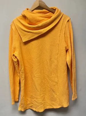 Soft Surroundings Orange Textured Cowl Neck Tunic‎ Top Women's L Casual Comfort thumbnail 1