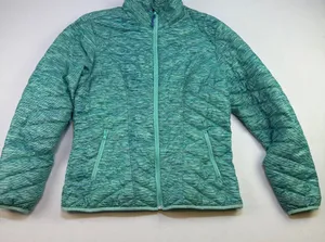 Tek Gear Women's Warm Tek Quilted Puffer Jacket Aqua Green Space Dye thumbnail 1