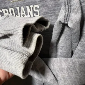 USC Her Style‎ Trojans Rhinestone Zip Up Hoodie Gray So Cal 80 Medium thumbnail 5