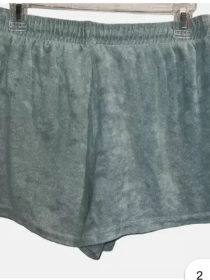 Zara terry cloth drawstring comfort short mint green size Small thumbnail 4