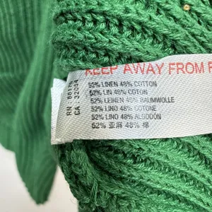 Free People Beach Picnic‎ Sweater Romper Size XS Green Cotton Linen Ribbed Knit thumbnail 7