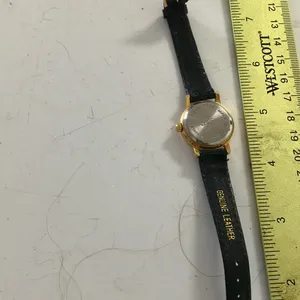 Gold and Black Leather Watch thumbnail 3