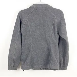 COLUMBIA Charcoal Gray Fleece Full Zipper Jacket Small Casual Outerwear Neutral thumbnail 2