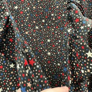 Madewell Silk‎ Ruffle-Hem Wrap Long Sleeve Top in Starry Night Size M thumbnail 7