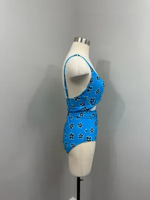 Aerie Blue Floral One Piece Swimsuit thumbnail 6