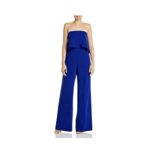 NWT‎ JAY GODFREY Womens Stretch Zippered Strapless Evening Wide Leg Jumpsuit thumbnail 3