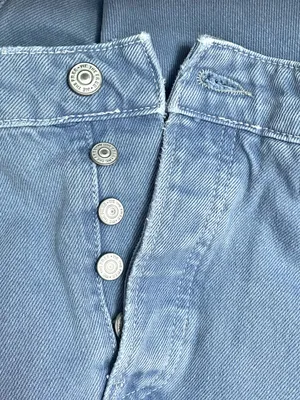 Free People We The Free Deep Trance Dropped Barrel Jeans Size 27 Ocean Blue Wash thumbnail 7