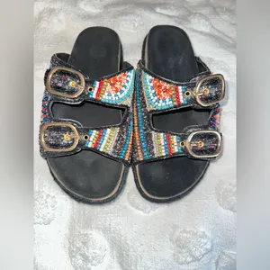 The Viral House Of Harlow 1960 Beaded Buckle Sandals thumbnail 10