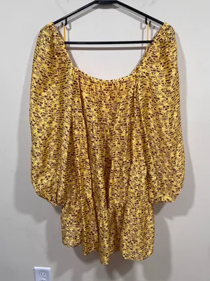 Alice + Olivia Rowen Tiered Floral Print Satin Mini Dress in Rome Floral Tuscany thumbnail 5