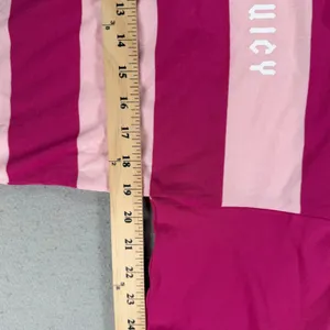 Y2k Juicy by Juicy Couture Pink Striped Long Sleeve Cropped Rugby Polo Small thumbnail 4