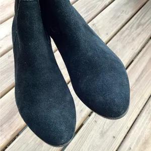 Women’s genuine suede leather boots 🖤🖤 Black Size 8 thumbnail 9