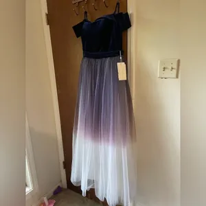 Fairy starfall ball velvet ombré tulle ballgown thumbnail 8
