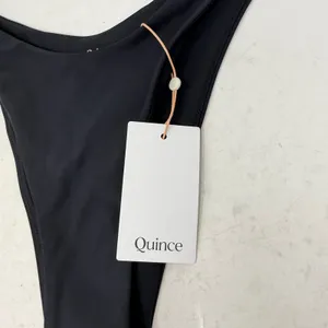 Quince‎ Italian High Leg Bikini Bottom Black NEW Womens Medium thumbnail 4