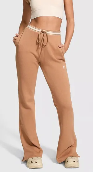 PINK Victoria's Secret Cream Tan Boot Cut Flare‎ Pants thumbnail 1
