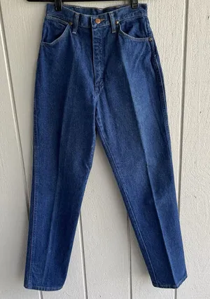 Wrangler Women’s 7/8 Vintage 90s‎ Made in USA Blue Jeans Cowboy Cut Original Fit thumbnail 1