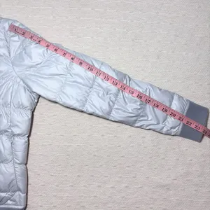 Athleta‎ Womens Jacket Goose Down Dooby Bomber Jacket Coat Gray Size S thumbnail 6