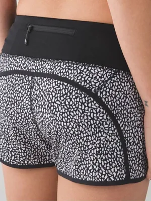 LULULEMON Run Times Shorts Miss Mosaic Black Size 6 thumbnail 2