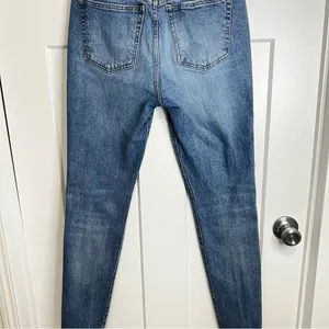 We The Free People Button Fly High Rise Skinny Jeans Size 27 Distressed Frayed thumbnail 6