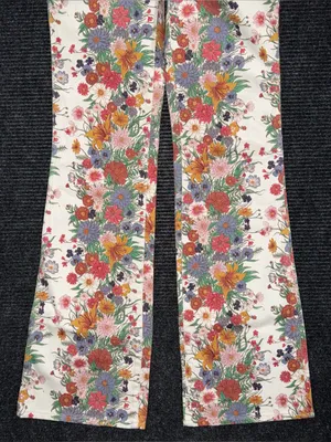 Free People x Wrangler Floral Print High Rise Bootcut Jeans 26 x 34 Western Boho thumbnail 6
