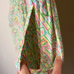 Lilly Pulitzer Classic Print Tank Mini Dress Cinch Tie Waist Pockets Size XS thumbnail 5