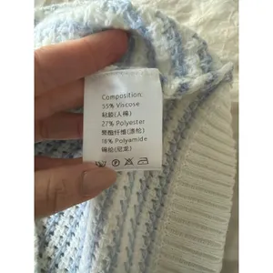 Knit Mix Blue White Striped Sweater Vest Sleeveless Knit Coastal Preppy Small thumbnail 6