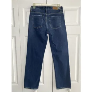 Zara Z1975 Straight Leg Jeans Womens Size 2 Blue Dark Wash Denim New Normcore thumbnail 4