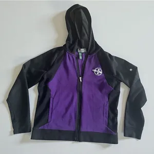 RALPH LAUREN Active LRL Purple Black Hoodie Sweatshirt Size M thumbnail 1