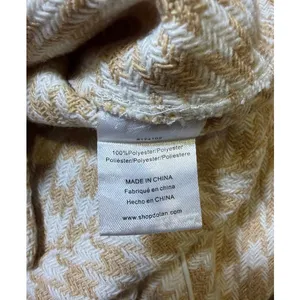 Anthropologie Dolan Cropped Cream & Tan Houndstooth Jacket NEW thumbnail 4