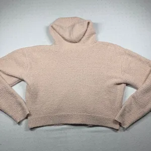 SKIMS Cozy Knit 3 Piece Set 2X/3X Pink Hoodie Joggers Wrap Crop Top thumbnail 3