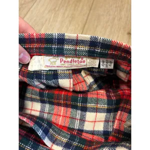 Vintage Young Pendleton Wool Wrap Kilt Skirt Red Navy Plaid Pleated Midi USA 8 thumbnail 5