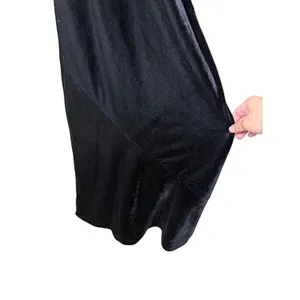 Forever‎ 21 Contemporary Black Velvet Open Back Maxi Slip Dress Small thumbnail 3