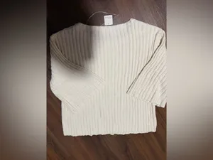 NWT Free People Kenzie Sweater top knit spring summer casual L coastal thumbnail 5