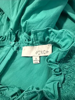 Pinch Emerald Green Ruffle Sleeve Tiered Mini Dress thumbnail 3