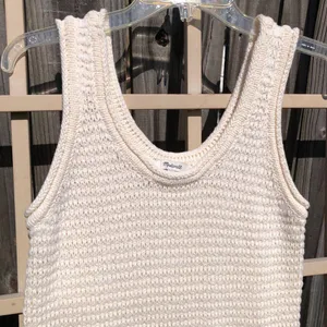 Madewell Cream Knit Tank Sweater Vest | Size S thumbnail 2