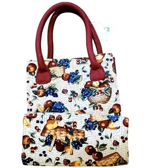 New Longaberger Homestead Collection Fruit Handbag Purse Tote Bag Small thumbnail 2