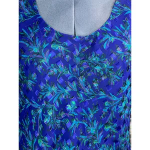 illusion dress tank tiered flutter front jacket purple blue green thumbnail 6